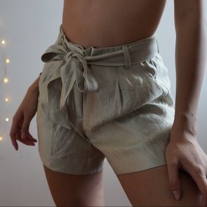 GOLD PAPERBAG SHORTS